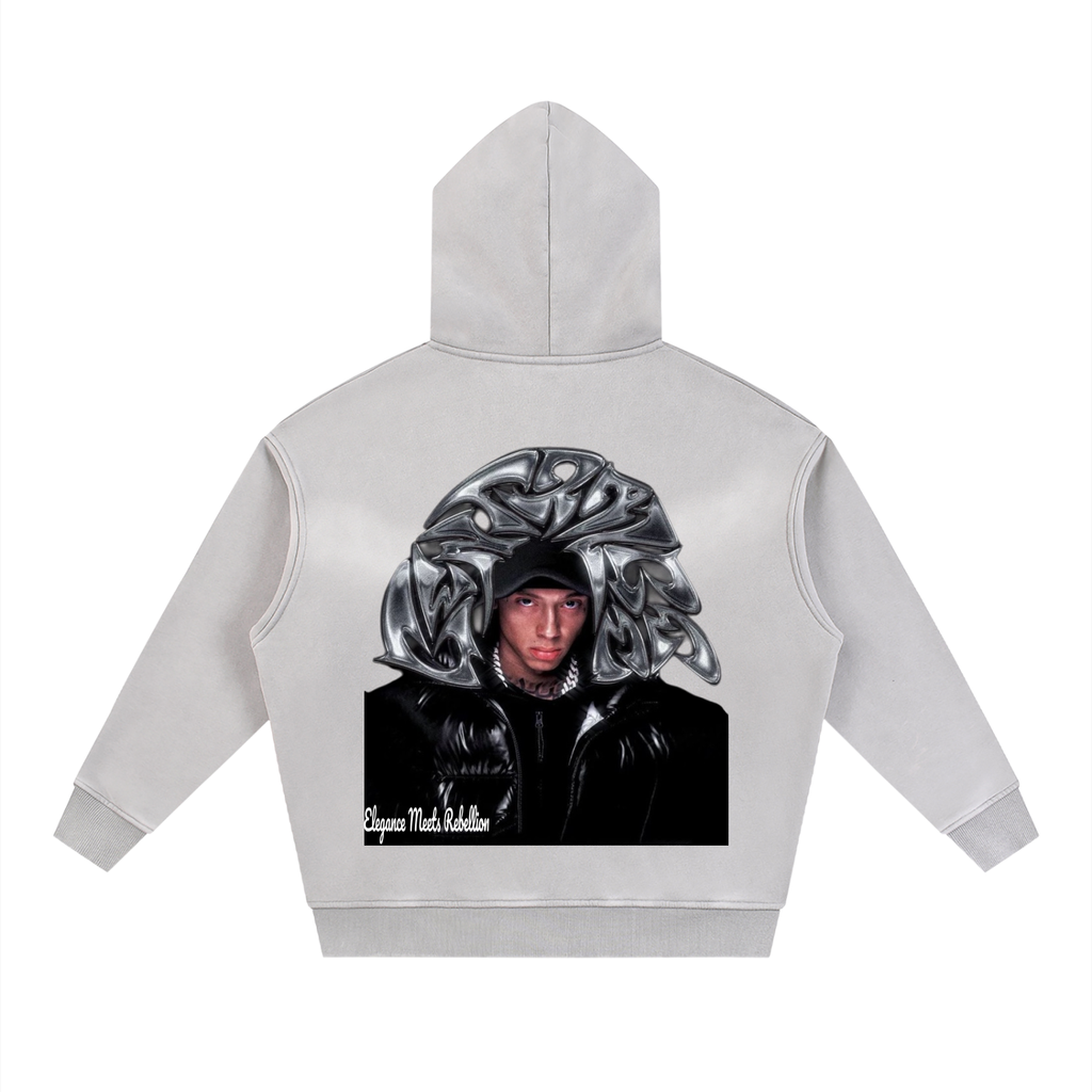 Sunfade Two-way Zipper Boxy Fleece Hoodie