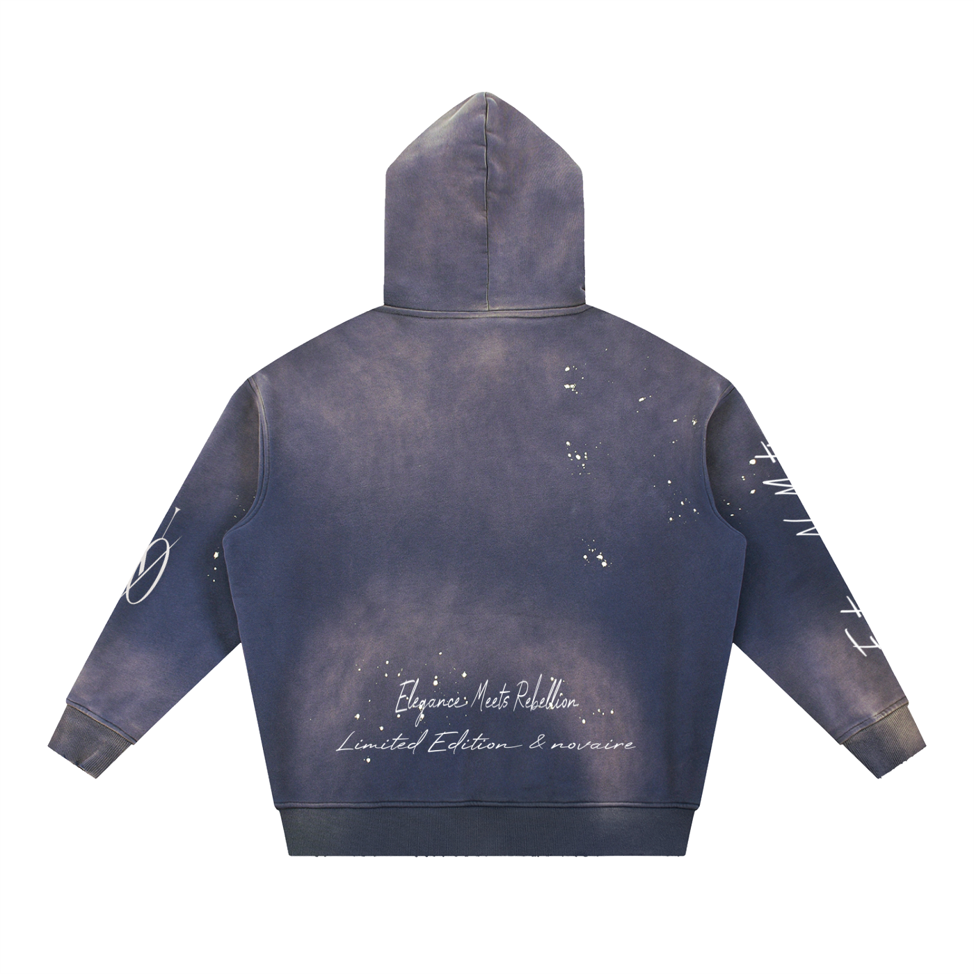 Vintage Washed Frayed Fleece Hoodie