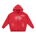 Sunfade Two-way Zipper Boxy Fleece Hoodie